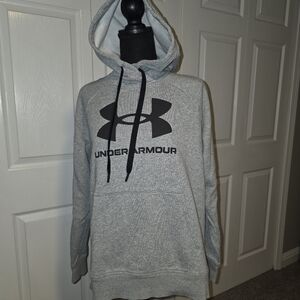 Under Armour Men's Gray Hoodie with Black Logo